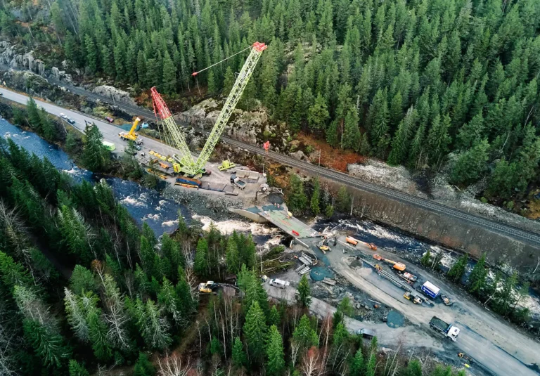 Kobbervoll bru på E134 like vest for Kongsberg