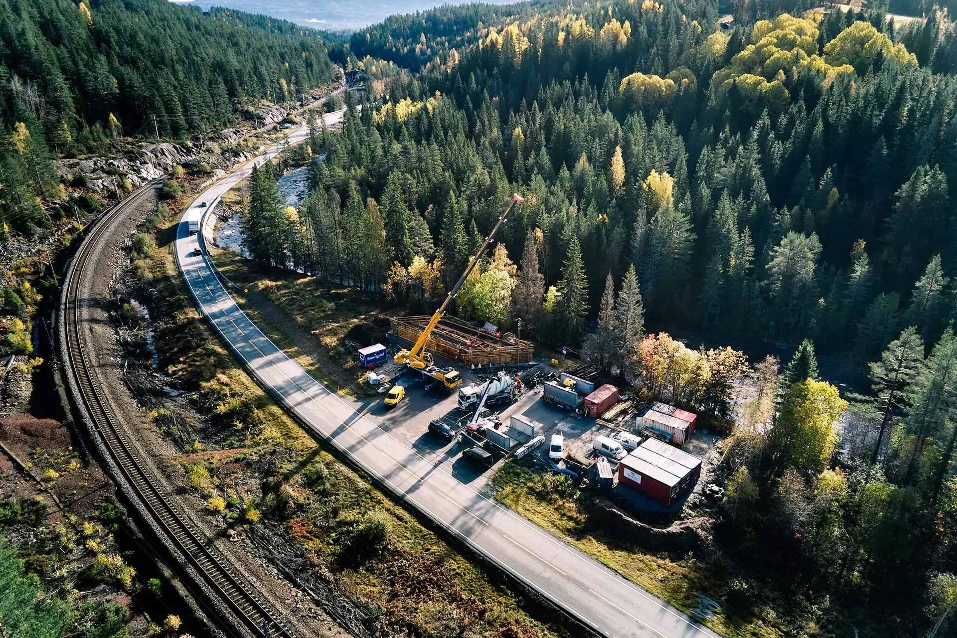 Kobbervoll bru på E134 like vest for Kongsberg